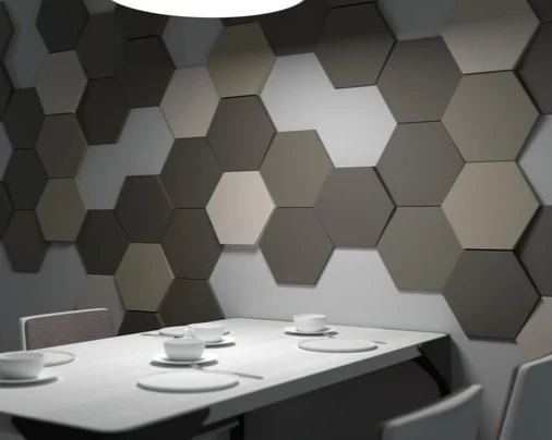 Focus Hexagon – akustiikkapaneeli, harmaa (10kpl) - Image 3